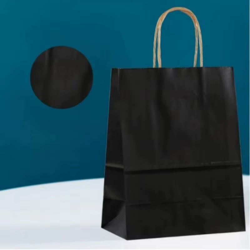 1/10Pcs Kraft Paper Gift Bag with Handles Paper Boxes for Packaging Gifts Christmas Gift Box Gift Box Packaging Gift Bag