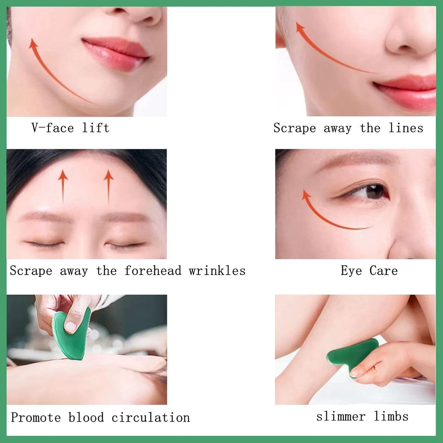 Gua Sha Jade Stone Gua Sha Massage Tool, Guasha Tool for Face and Body Skin Massage. Tools for SPA Acupuncture, Pink Stone for Body Face Neck and Eye, Skin Care Gift for Woman (Pink)