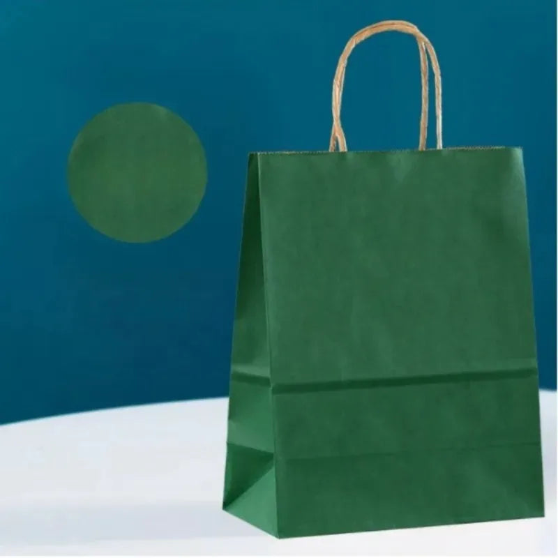 1/10Pcs Kraft Paper Gift Bag with Handles Paper Boxes for Packaging Gifts Christmas Gift Box Gift Box Packaging Gift Bag