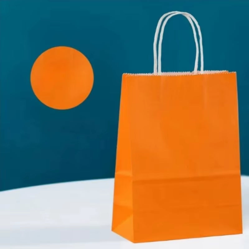 1/10Pcs Kraft Paper Gift Bag with Handles Paper Boxes for Packaging Gifts Christmas Gift Box Gift Box Packaging Gift Bag
