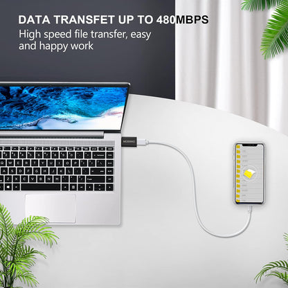 3 Pack USB C to USB Adapter - Male to Female, Type-C to Type a Compatible with Apple Magsafe Charger, Mac, Laptops and Pcs