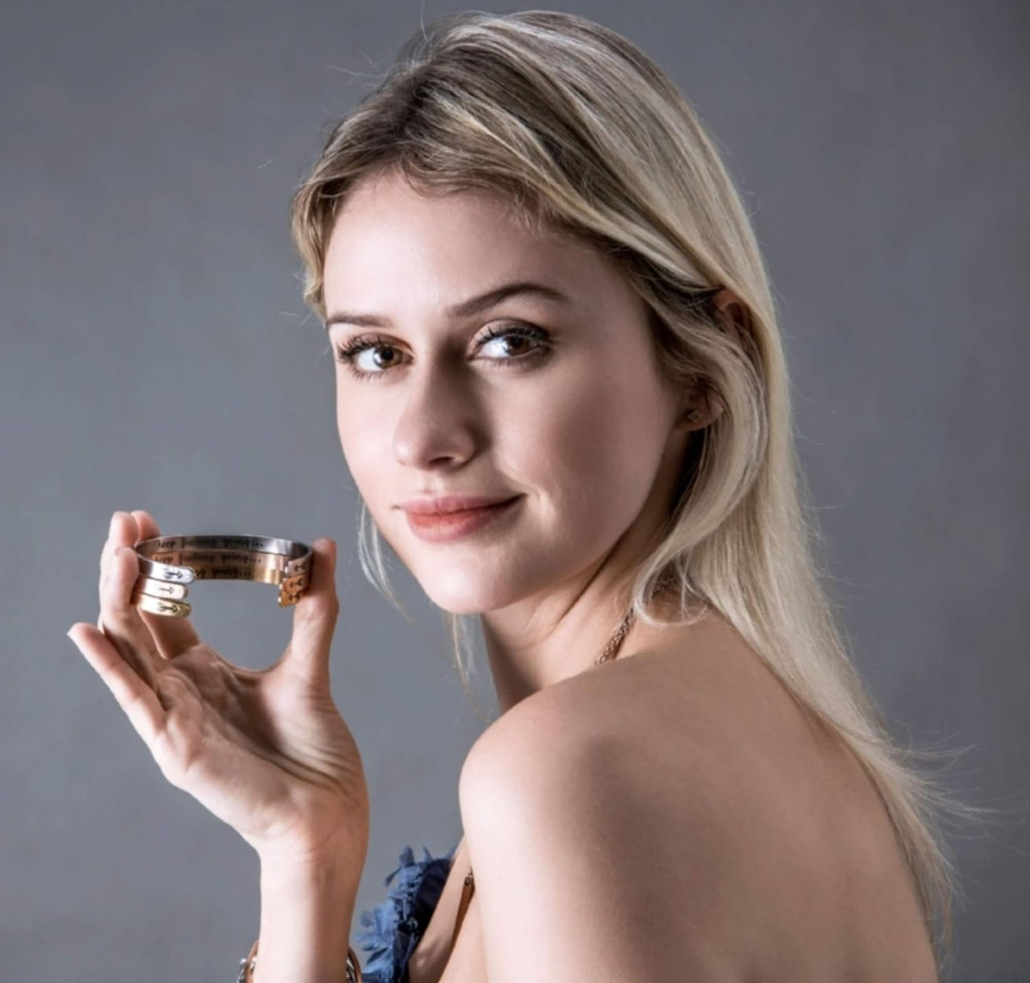 Bracelets for Women Birthday Graduation Christmas Anniversary Silver Rose Gold Cuff Bracelets Jewelry Gifts for Women