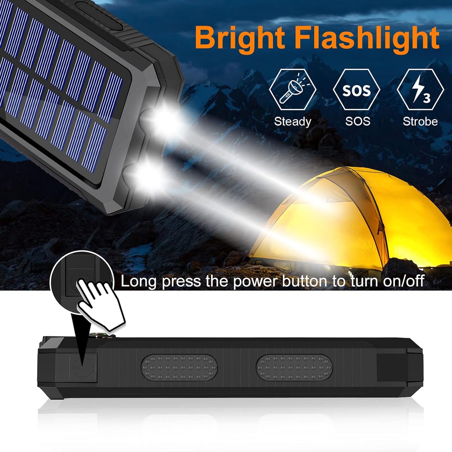 Solar Charger Power Bank for All Cell Phones