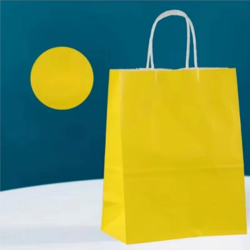1/10Pcs Kraft Paper Gift Bag with Handles Paper Boxes for Packaging Gifts Christmas Gift Box Gift Box Packaging Gift Bag