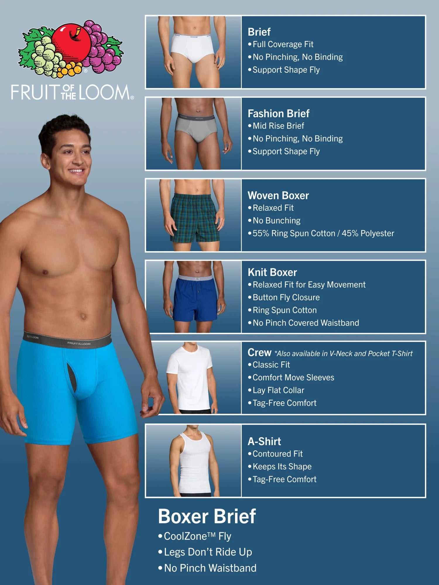 Men'S V-Neck Undershirts, 6-Pack