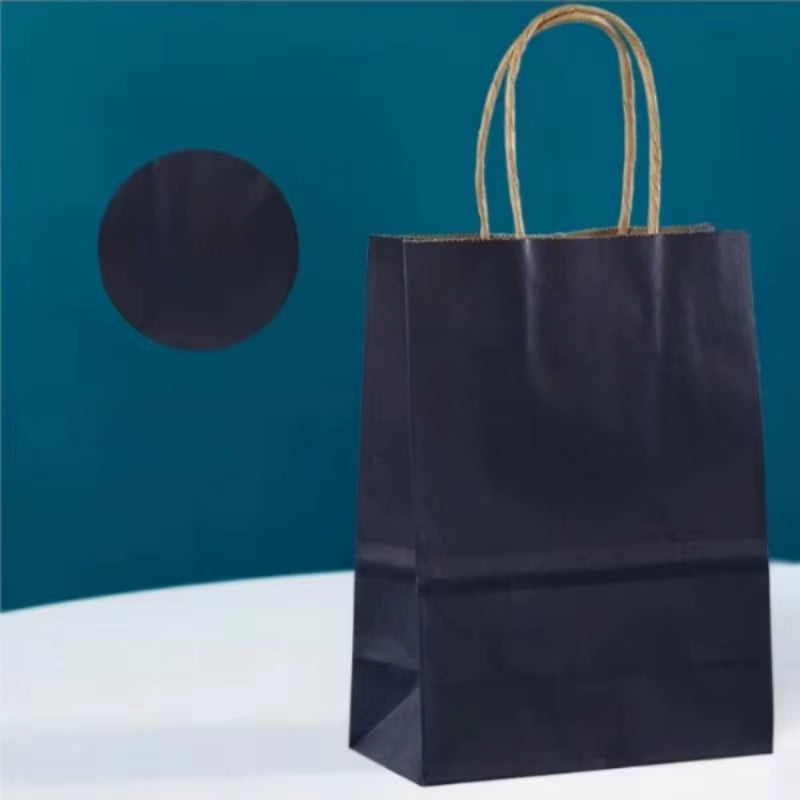 1/10Pcs Kraft Paper Gift Bag with Handles Paper Boxes for Packaging Gifts Christmas Gift Box Gift Box Packaging Gift Bag