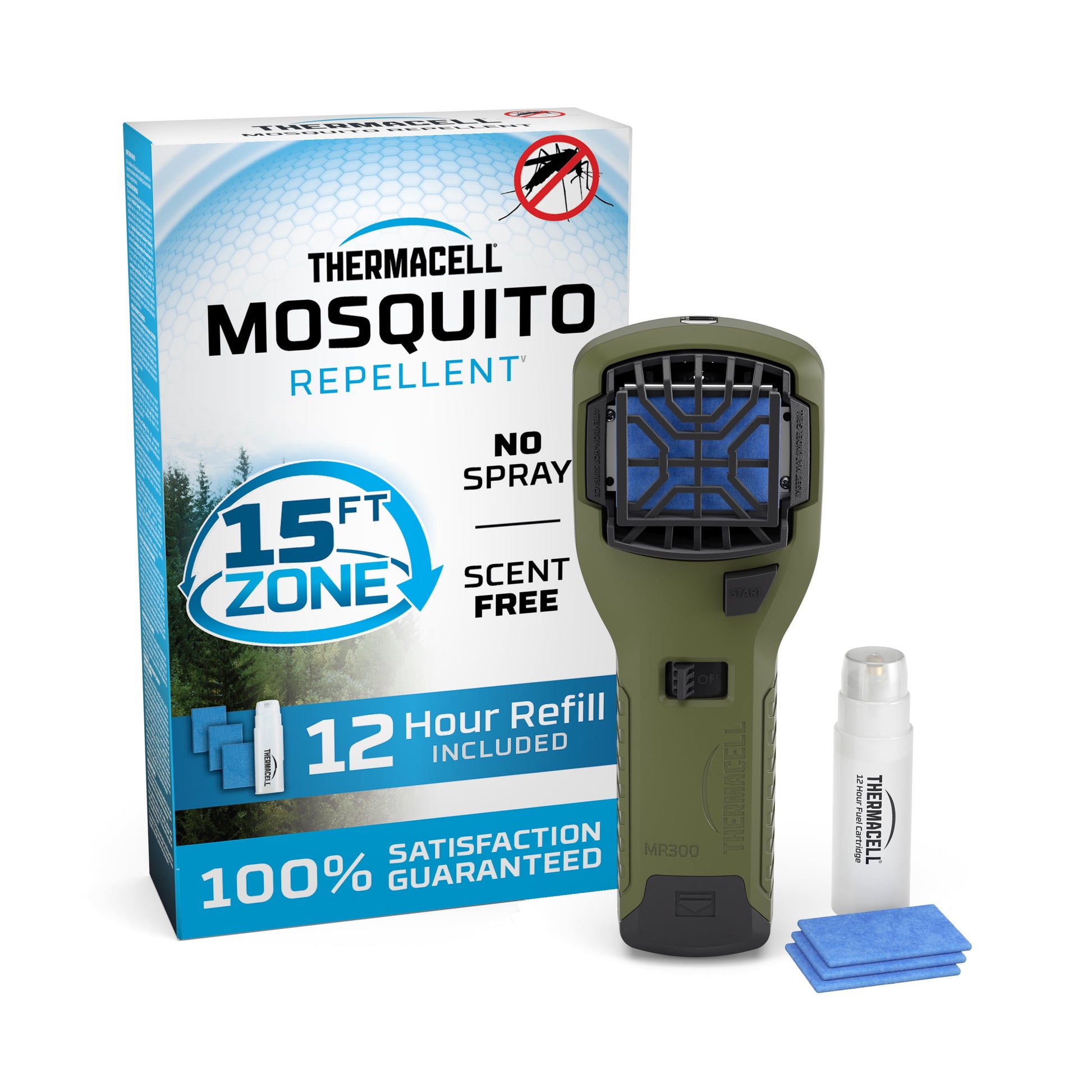Portable Adventure MR300 Mosquito Repellent with 12 Hours of Mosquito Protection, Olive
