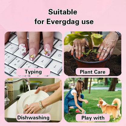 French Tip Press on Nails Square Short Medium Black Pink Fake Nails Women Cute Fantasy Glue on Nails Acrylic Gel Stick on Nails Classy False Nails Wedding Birthday