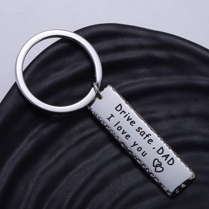 Keychains for Mom, Dad Gift from Brother Daughter Son, Drive Safe Keychain Gift for Women Family Jewelry